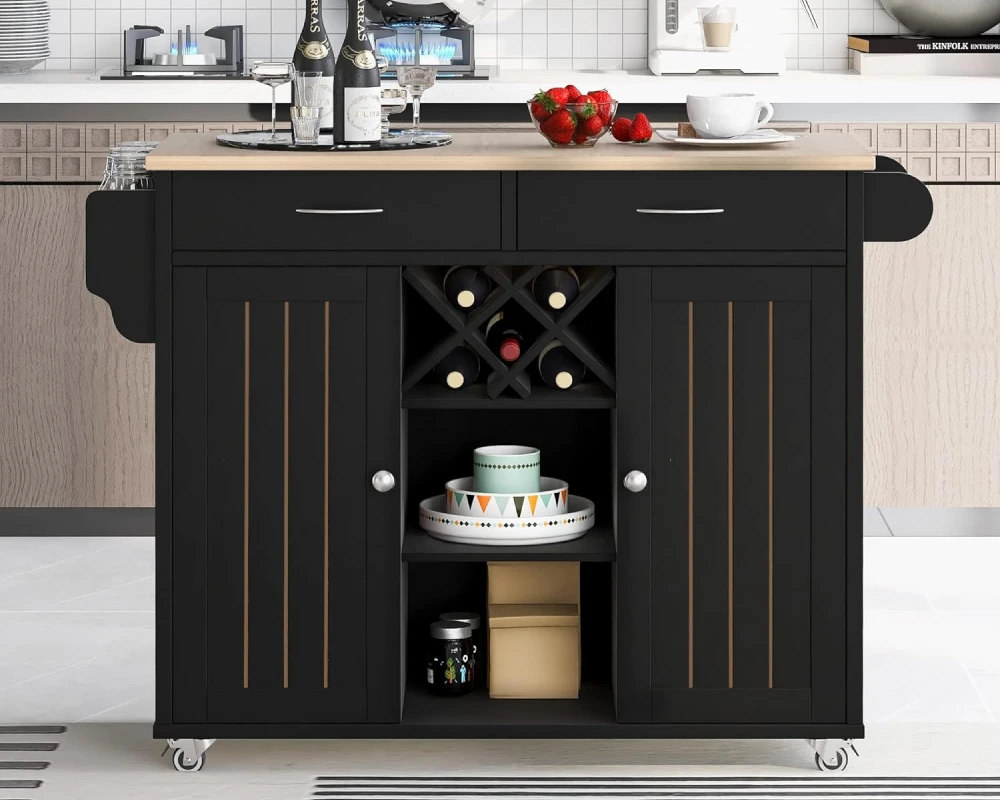 small kitchen island with storage