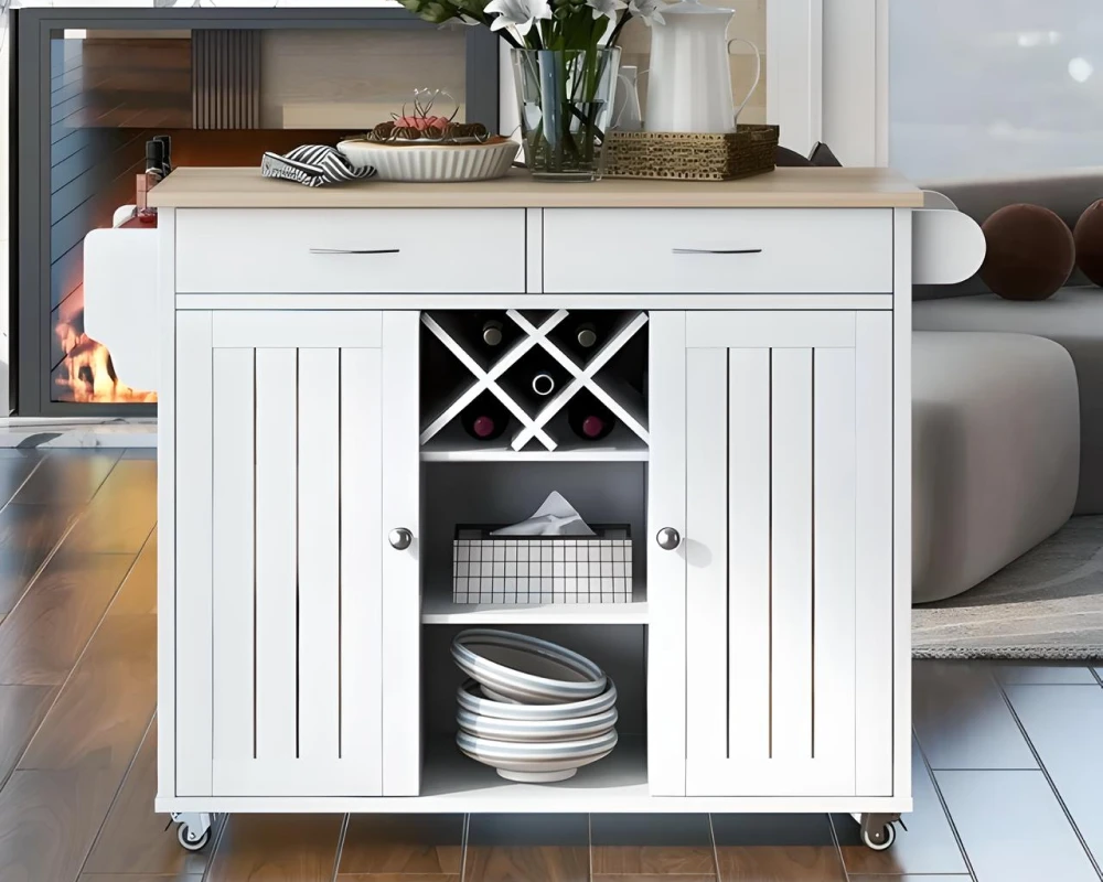 small kitchen island with storage
