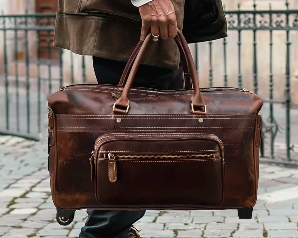 suit luggage with wheels