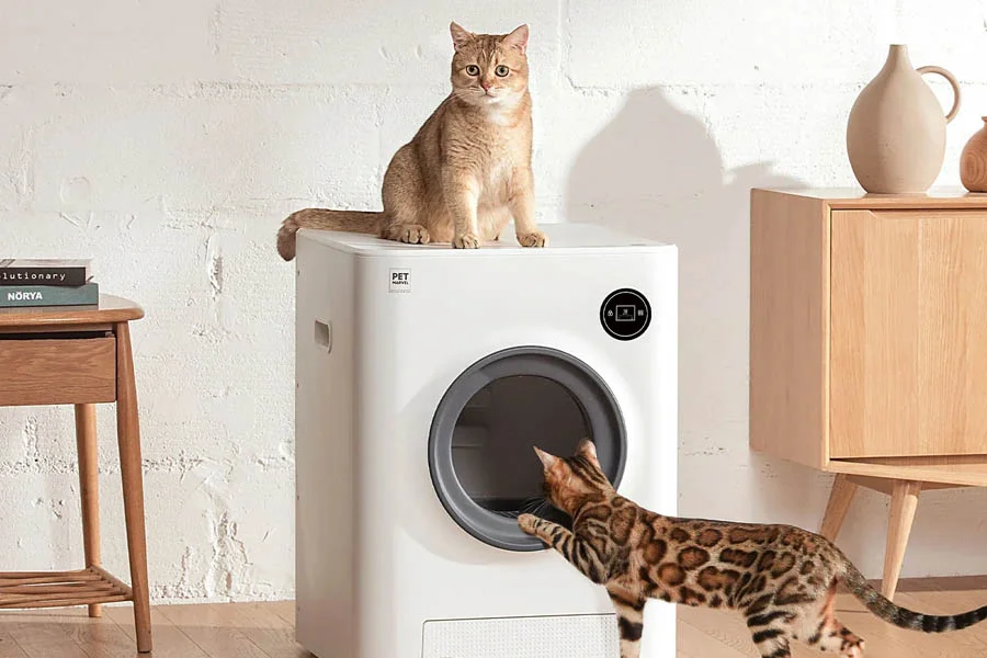 rotating litter tray